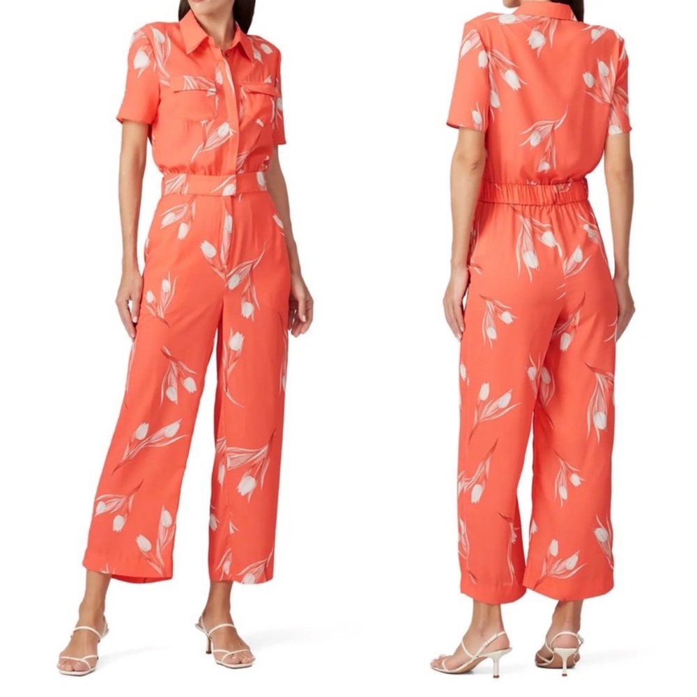 Fame and Partners Tulip Floral Kylie Jumpsuit Sz 4